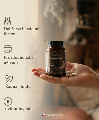 Herbyway Magnesium Večerní hořčík (3 formy hořčíku) 60 kapslí
