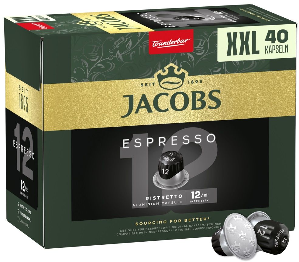 Jacobs Espresso RISTRETTO XXL kapsle 40 ks