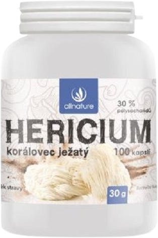 Allnature Hericium Korálovec ježatý kapsle 100 kapslí