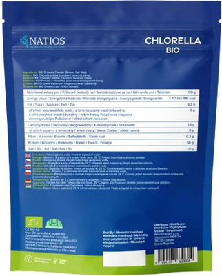 Natios Chlorella BIO prášek 100 g