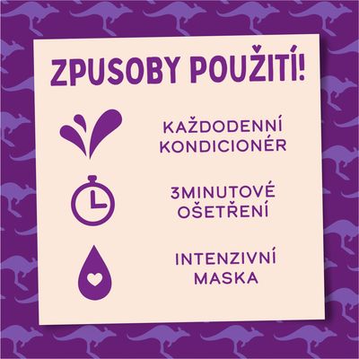 Aussie 3 Minute Miracle Hloubkově hydratační veganská ošetřující maska na vlasy 250 ml