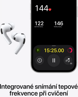 Apple AirPods Pro 3 se snímáním tepové frekvence
