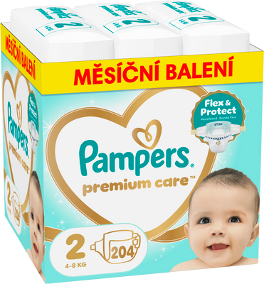 Pampers Premium Care Velikost 2, 4kg-8kg 204 ks