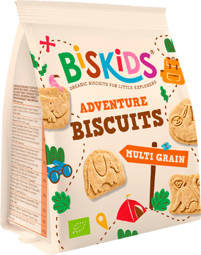 Belkorn BISkids BIO dětské celozrnné sušenky s kousky jablek bez přidaného cukru 100 g