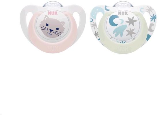 Nuk Dudlík Star Den&Noc 0-6 m 2 ks