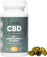 I am CBD Full Spectrum CBD kapsle 1 500 mg, D3, Ashwagandha 60 kapslí