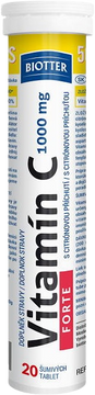 Biotter Vitamín C 1000 mg FORTE 20 šumivých tablet