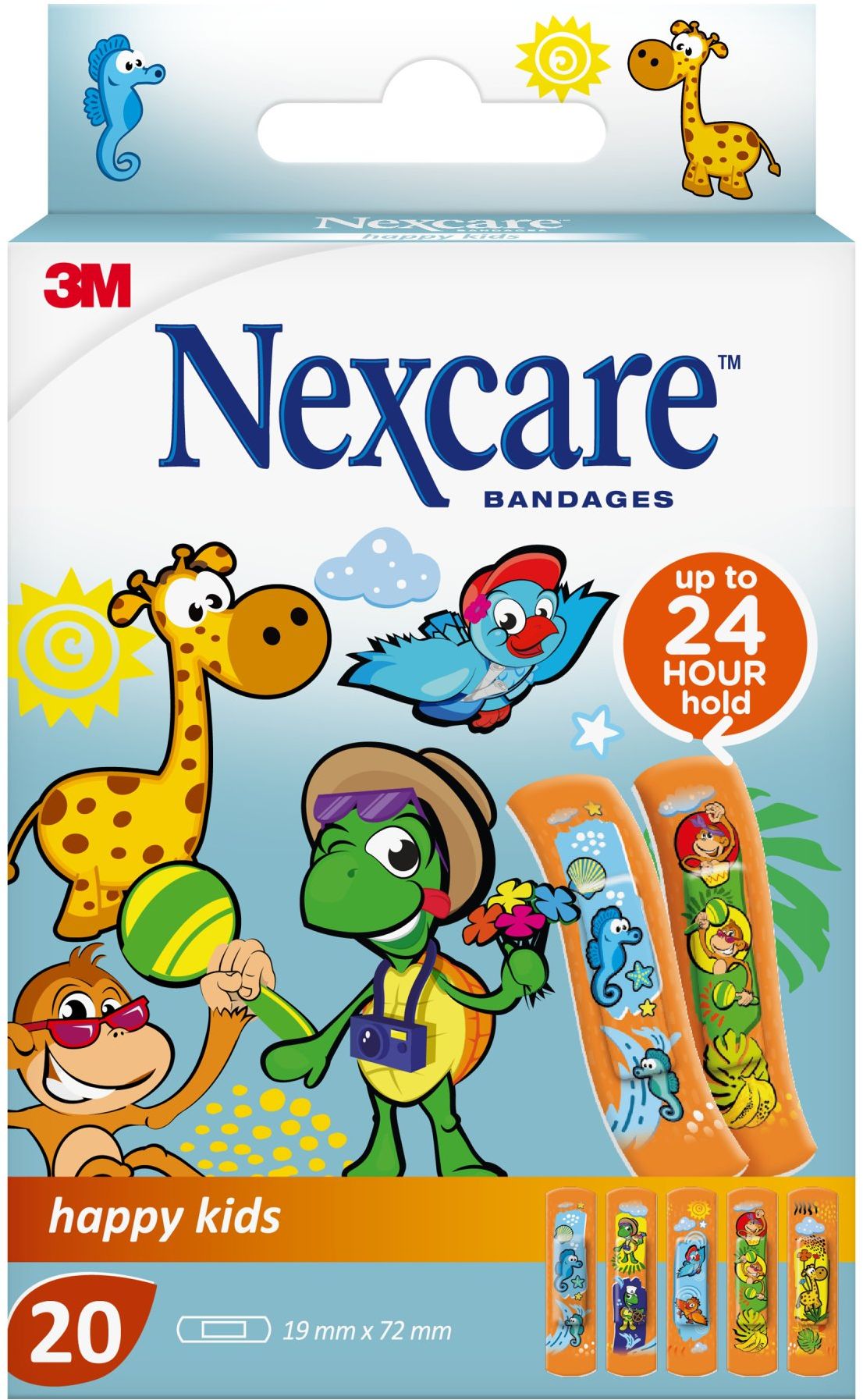 3M Nexcare Happy Kids náplast ZOO 20 ks