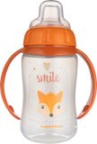Canpol babies Hrneček tréningový s úchyty Cute Animals oranžová liška 320 ml