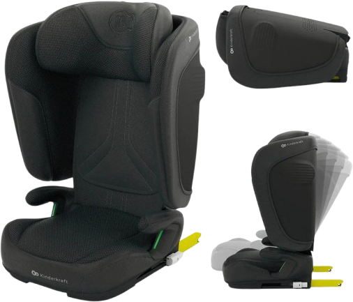 Kinderkraft Autosedačka skládací Unity 2 I-Size (100-150 cm) Black