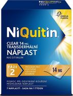 NiQuitin Clear - Fáze 2 Nikotinové náplasti 7 x 14 mg