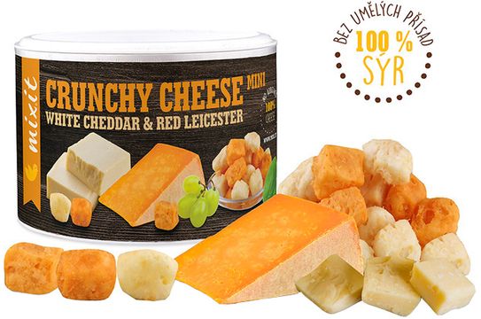 Mixit Křupavý sýr: White Cheddar & Red Leicester 70 g