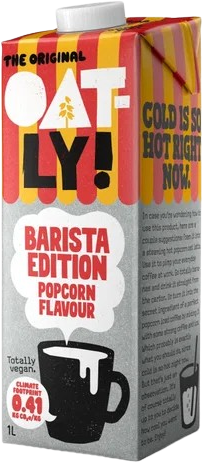 Oatly Ovesný nápoj Barista s příchutí popcornu 1 l