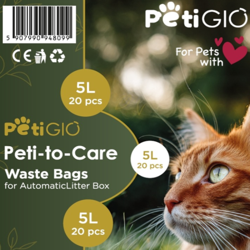 PetiGIO Peti-to-Care náhradní sáčky do toalety pro kočky Smart 20 sáčků