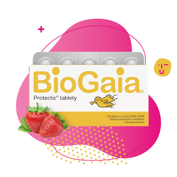 BioGaia, tablety, jahoda, vitamín