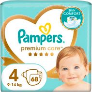 Pampers Premium Care plenky vel. 4, 9-14 kg, 68 ks