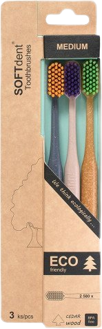 SOFTdent ECO zubní kartáček medium 3 ks