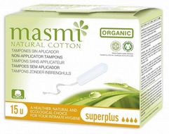 Masmi Tampony SUPER PLUS z organické bavlny 15 ks