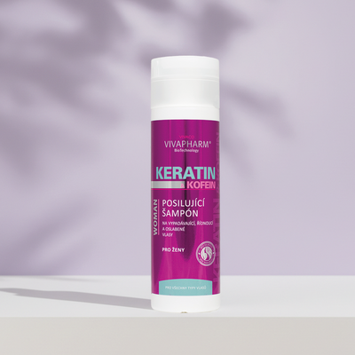 VivaPharm Keratinový šampon pro ženy s kofeinem 200 ml