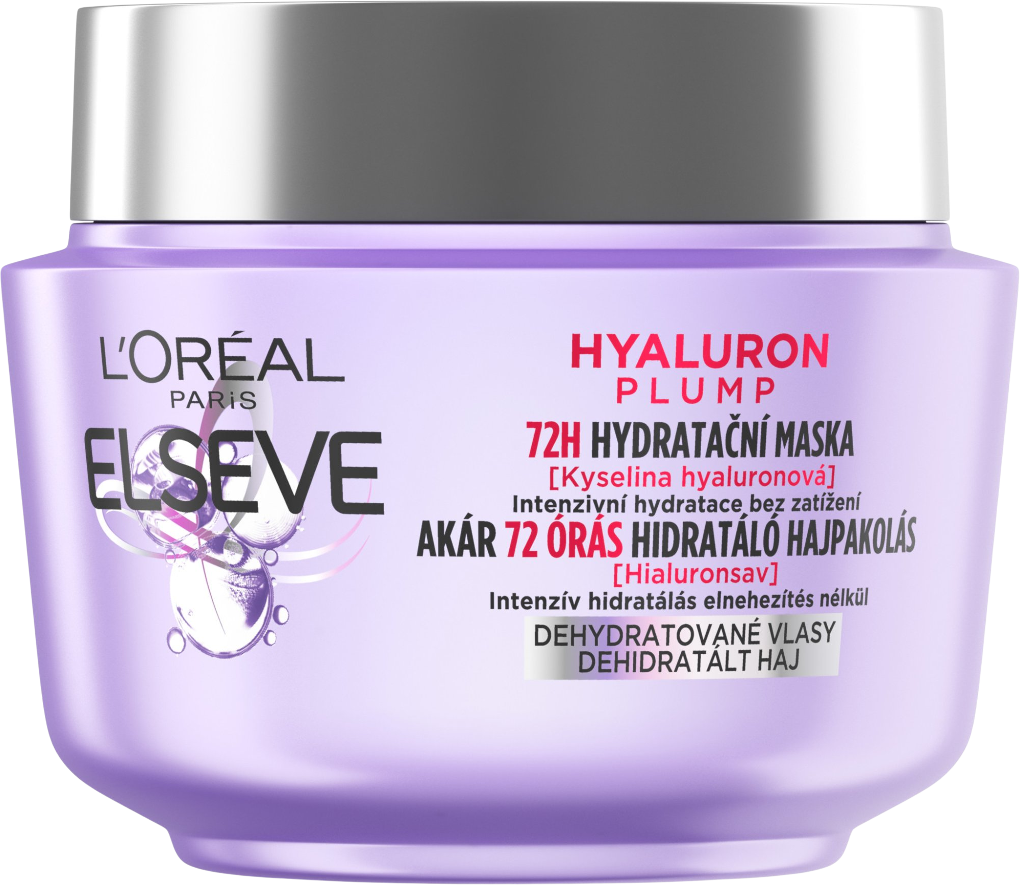 L'Oréal Paris Elseve Elseve Hyaluron Plump 72H Hydratační maska s kyselinou hyaluronovou, 300 ml