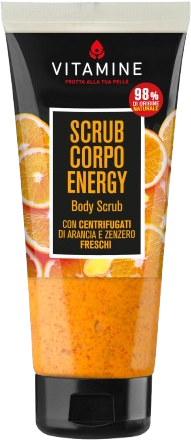 Erboristica Vitamine Energy tělový peeling pomeranč a zázvor 200 ml