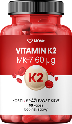 MOVit Energy Vitamin K2 MK-7 60 mcg 90 kapslí