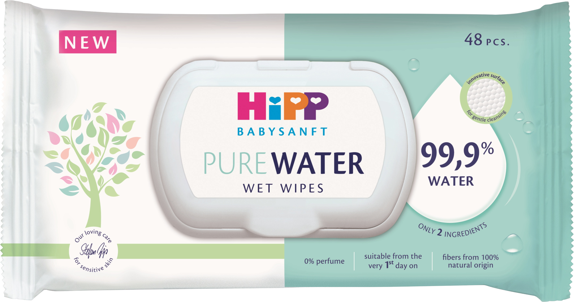 HiPP Babysanft Čistící vlhčené ubrousky Soft & Pur 48 ks