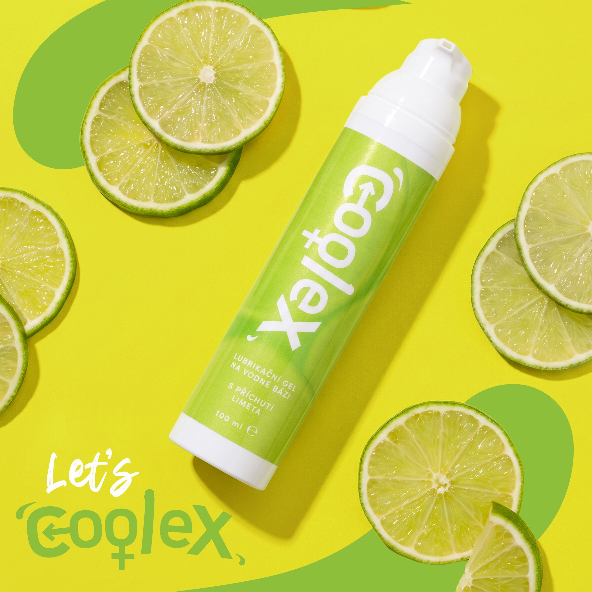 Dermacol Coolex lubrikační gel na vodní bázi - limeta (airless) 100 ml