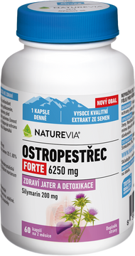 NatureVia Ostropestřec forte 60 kapslí