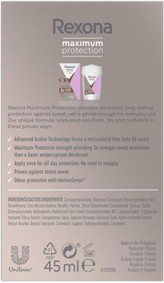Rexona Maximum Protection Confidence Tuhý krémový antiperspirant 45 ml