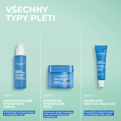 Yves Rocher Hydra Water-Plump, Osvěžující péče na okolí očí 15 ml