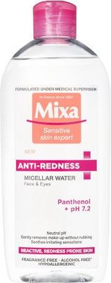 Mixa Anti-Redness micelární voda pro citlivou pleť se sklony k začervenání, 400 ml