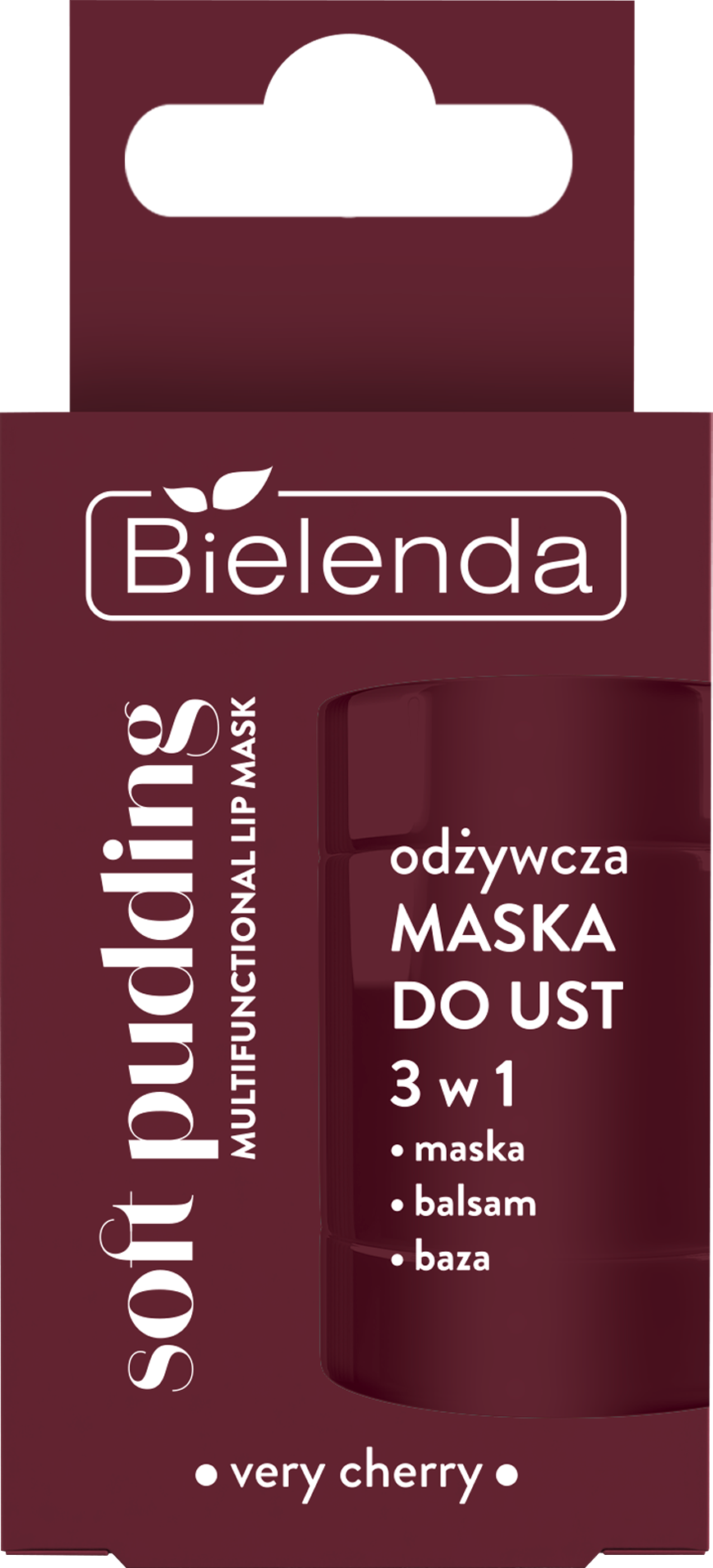 Bielenda SOFT PUDDING Vyživující maska na rty 3v1, Very Cherry 12 g