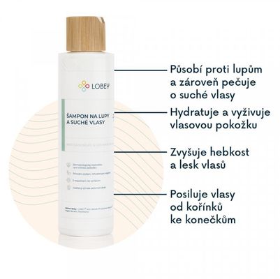 Lobey Šampon na mastné lupy a problematickou pokožku 200 ml