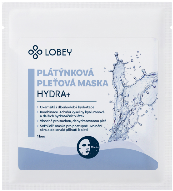 Lobey Hydratační plátýnková maska na pleť Hydra+