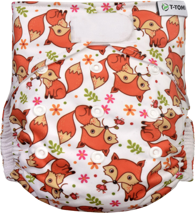 T-Tomi Plena kapsová, typ AIO - suchý zip, 3-15kg, Foxes