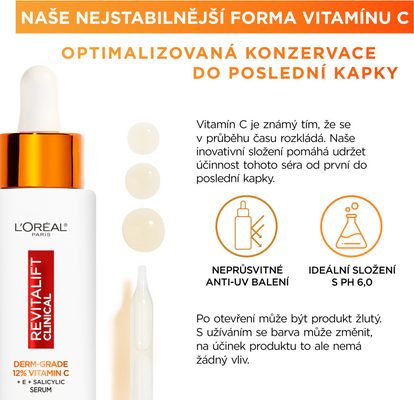 L'Oréal Paris Revitalift Clinical sérum s čistým vitaminem C, 30 ml
