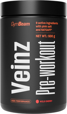 GymBeam Veinz Pre-workout - Wild cherry 500 g