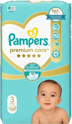 Pampers Premium Care plenky vel. 3, 6-10 kg, 60 ks