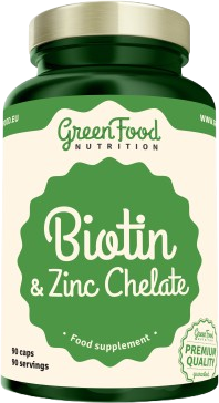 GreenFood Nutrition Biotin & Zinc Chelate 90 kapslí