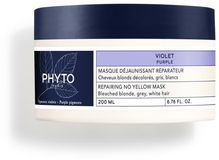 Phyto PURPLE Fialová regenerační maska proti žlutým tónům pro odbarvené blond, šedé a bílé vlasy 200 ml