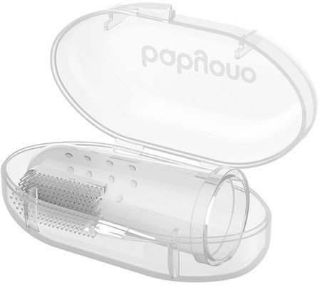 BabyOno Kartáček zubní prstový s pouzdrem transparentní