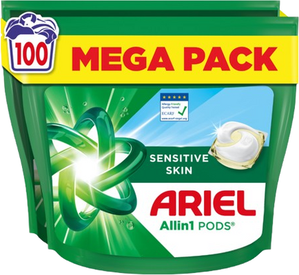 Ariel Sensitive Allin1 PODS, kapsle na praní 100 kapslí