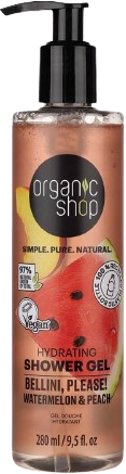Organic Shop Hydratační sprchový gel Bellini, please! - Vodní meloun a broskev 280 ml