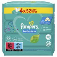 Pampers Fresh Clean Vlhčené ubrousky 4 x 52 ks
