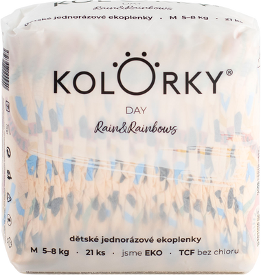 Kolorky DAY Déšť a duhy vel. M (5-8 kg) 21 ks