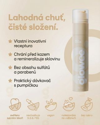 Glowee Zubní pasta Vanilka 60 g