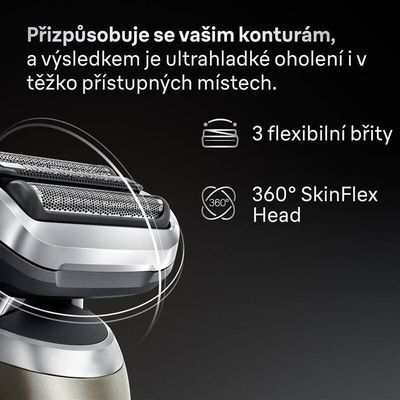 Braun Series 7 72-C7200cc, Holicí strojek - zlatý
