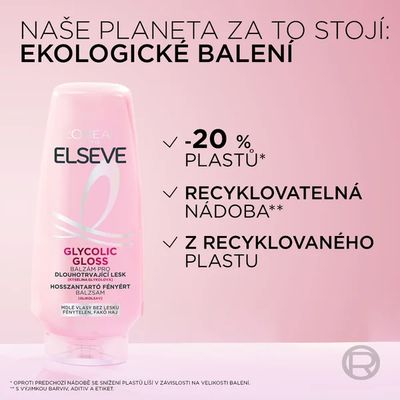 L'Oréal Paris Elseve Glycolic Gloss balzám pro dlouhotrvající lesk 300 ml