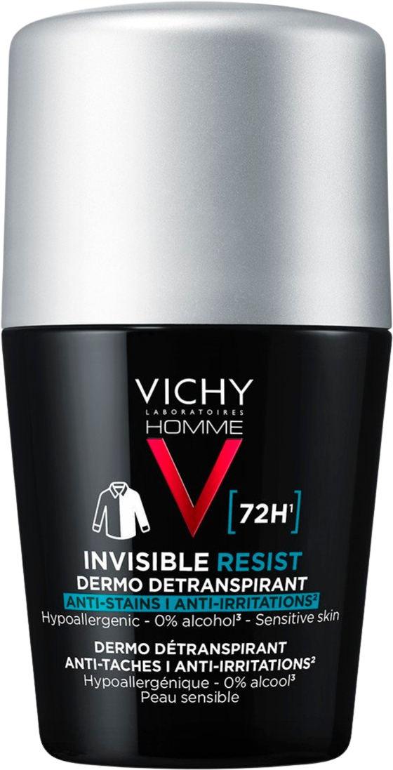 Vichy Homme Invisible Resist 72H antiperspirant proti skvrnám i proti podráždění 50 ml
